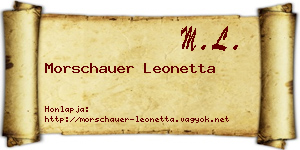 Morschauer Leonetta névjegykártya